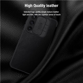 کیف چرمی نیلکین سامسونگ Samsung Galaxy A35 Nillkin Qin Pro Leather Case دارای محافظ دوربین