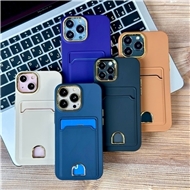 قاب چرمی Leather مدل جاکارتی دار مناسب برای Apple iPhone 12