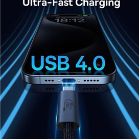 کابل دو سر تایپ سی 240 واتی 1 متری بیسوس Baseus Flash Series 2 USB 4 Data Cable P10311803111