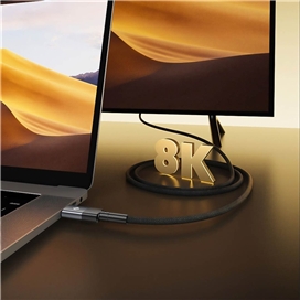 کابل تایپ سی به تایپ سی 240 وات انتقال تصویر پاورولوژی Powerology USB4 Type-C Braided Cable PCAB009