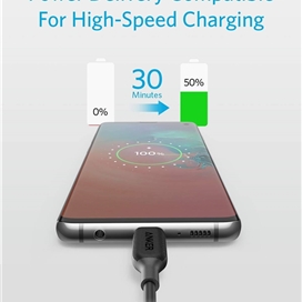 کابل فست شارژ 60 وات انکر PowerLine III USB-C to USB-C طول 90 سانتی متر مدل A8852