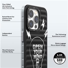 قاب YOUNGKIT یانگکیت Black Open Your Mind Magsafe Series مناسب برای Apple iPhone 15 Pro