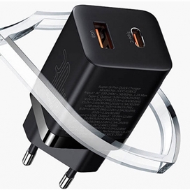 شارژر دیواری فست شارژ بیسوس Baseus Super Si Pro C+U 30W CCCJG30CE CCSUPP-E01 EU توان 30 وات