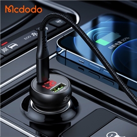 شارژر فندکی 2 خروجی 45W مک دودو بهمراه خروجی PD مدل CC-7030