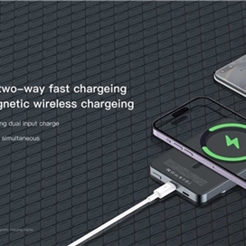 پاوربانک وایرلس مگنتی 20 وات رسی RECCI Matrix Wireless Charging Powerbank RPB-W16