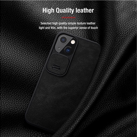 کیف چرمی نیلکین آیفون 13 پرومکس Nillkin Qin Leather Case iPhone 13 Pro Max