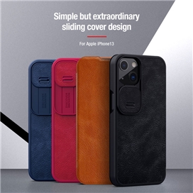 کیف چرمی نیلکین آیفون 13 پرو Nillkin Qin Leather Case iPhone 13 Pro