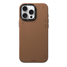 قاب برند یانگکیت مدل Youngkit Simple Matte Leather Case magsafe مناسب برای Apple iPhone 16 Pro Max