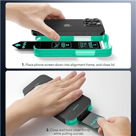 محافظ صفحه نمایش آیفون 16 پرو مکس ESR Armorite همراه با ابزار نصب آسان