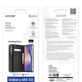 کیف چرمی گوشی آراری مدل Mustang Diary مناسب Galaxy A54