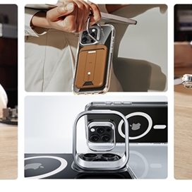 قاب آیفون 16 پرو مکس ESR Classic Hybrid با استند مخفی (HaloLock)