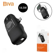 پاوربانک وایرلس 5000 مگنتی بیوا Biva BP-034 توان 18.5 وات همراه با کانکتور تایپ سی