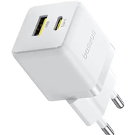 آداپتور شارژ دو پورت 30 وات با کابل Baseus Palm Fast Charger 30W Type-C+USB CCZC30UE