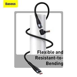 کابل شارژر مگنتی لپ تاپ لنوو بیسوس Baseus Zinc Lenovo Type C to DC CATXC-U01 طول 2 متر توان 100 وات