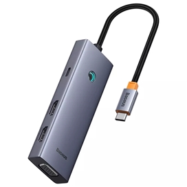 هاب هفت پورت تایپ سی بیسوس Baseus 7 in 1 Triple-Display Hub BS-OH117