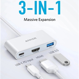 هاب تایپ سی 3 در 1 انکر مدل A8339