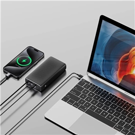 پاوربانک پاوربانک 35 وات 20000 با کابل تایپ سی جمع شونده پاورولوژی Powerology Power Bank PPBCHA72