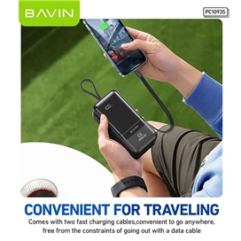 پاوربانک 20000 باوین Bavin PC1093S Fast Charge توان 65 وات