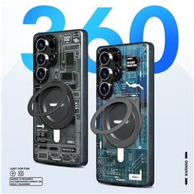 قاب مگسیف برند یانگکیت مدل Youngkit technolgy 360° magsafe stand مناسب برای Samsung Galaxy S25 Ultra