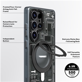 قاب مگسیف برند یانگکیت مدل Youngkit technolgy 360° magsafe stand مناسب برای Samsung Galaxy S25 Ultra