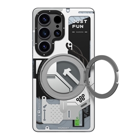 قاب مگسیف برند یانگکیت مدل Youngkit cyber punk 360° magsafe stand مناسب برای Samsung Galaxy S25 Ultra