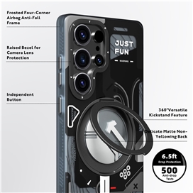 قاب مگسیف برند یانگکیت مدل Youngkit cyber punk 360° magsafe stand مناسب برای Samsung Galaxy S25 Ultra