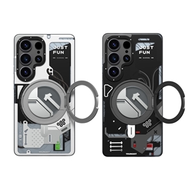 قاب مگسیف برند یانگکیت مدل Youngkit cyber punk 360° magsafe stand مناسب برای Samsung Galaxy S25 Ultra