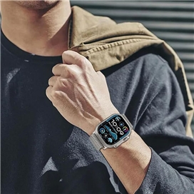 بند جیتک مدل Milanese SS برای اپل واچ 45/46/49mm