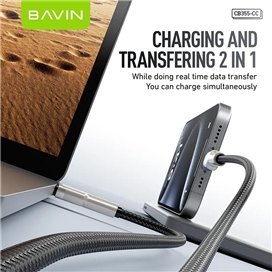 کابل Type-C به Type-C باوین Bavin CB355 طول 1 متر توان 60 وات