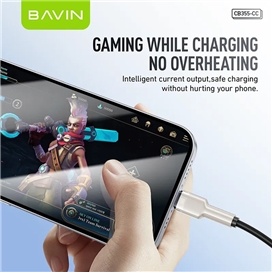کابل Type-C به Type-C باوین Bavin CB355 طول 1 متر توان 60 وات