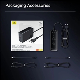 هاب شارژر 5 پورت بیسوس Baseus P10163901113 Simultaneous Charging CCGAN240CE توان 240 وات