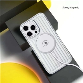 قاب اورجینال مگسیف برند پولو مدل Santa Barbara Polo Jeremy Series Transparent Magsafe مناسب برای Apple iPhone 16