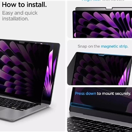 محافظ صفحه نمایش حریم شخصی لولو مدل Air Adsrorption Privacy مناسب برای اپل Macbook Pro 16