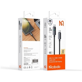 کابل شارژ دوسر تایپ سی 100 وات با نمایشگر مک دودو Mcdodo CA-5610 100W USB-C to USB-C Cable