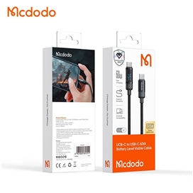 کابل دو سر تایپ سی 60 وات 1.2 متر مک دودو Mcdodo Battery Level Visible Cable CA-5780