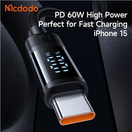کابل دو سر تایپ سی 60 وات 1.2 متر مک دودو Mcdodo Battery Level Visible Cable CA-5780