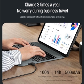 کیف کلاسوری کیبورد دار نیلکین مدل Bumper Combo Backlit Keyboard مناسب برای تبلت اپل Apple iPad Pro 11 2024