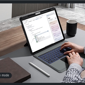 کیف کلاسوری کیبورد دار نیلکین مدل Bumper Combo Backlit Keyboard مناسب برای تبلت اپل Apple iPad Pro 11 2024