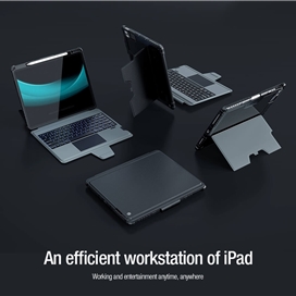 کیف کلاسوری کیبورد دار نیلکین مدل Bumper Combo Backlit Keyboard مناسب برای تبلت اپل Apple iPad Pro 11 2024
