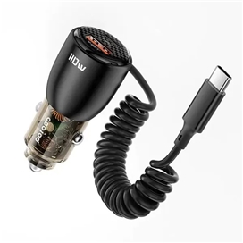 شارژر فندکی خودرو پرودو مدل Porodo 110W Transparent Dual Port Car Charger