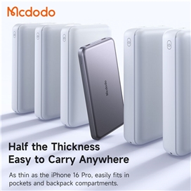 پاوربانک 20 وات 10000 مک دودو مدل MCDODO Metal Ultra Thin MC-3781