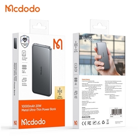 پاوربانک 20 وات 10000 مک دودو مدل MCDODO Metal Ultra Thin MC-3781