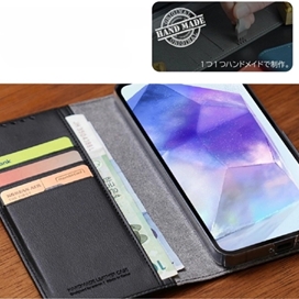 کیف چرمی گوشی آراری مدل Mustang Diary مناسب Galaxy A55