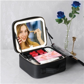 کیف لوازم آرایش با آینه چراغ دار گرین لاین Green Lion Makeup Organizer GNMAKEORGBK