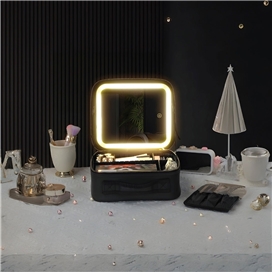 کیف لوازم آرایش با آینه چراغ دار گرین لاین Green Lion Makeup Organizer GNMAKEORGBK