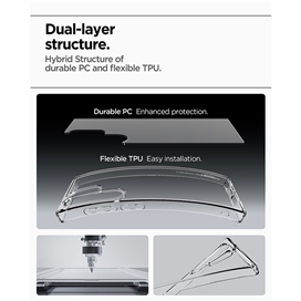قاب برند اسپیگن مدل Spigen Crystal Hybrid مناسب برای Samsung Galaxy S25 Ultra