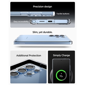 قاب برند اسپیگن مدل Spigen Crystal Hybrid مناسب برای Samsung Galaxy S25 Ultra