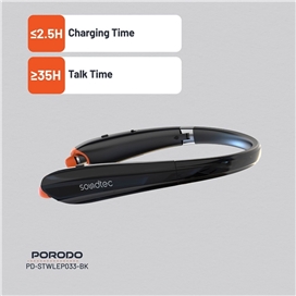 هندزفری گردنی جمع شونده پرودو Porodo Soundtec Echo Flex Retractable ENC Neckband PD-STWLEP033