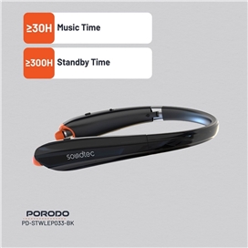 هندزفری گردنی جمع شونده پرودو Porodo Soundtec Echo Flex Retractable ENC Neckband PD-STWLEP033