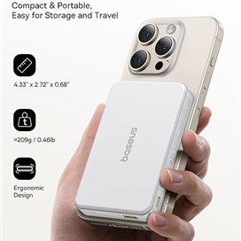 پاوربانک 10000 مگنتی 22.5 وات بیسوس BASEUS Magnetic Mini Power Bank Qi2 PPWPQ10-20